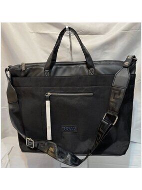 Versace Parfums Black Weekender Bag Travel Purse Duffle